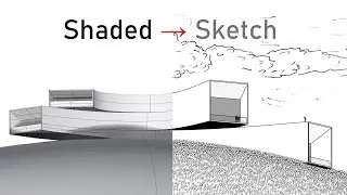 Rhino & Photoshop Tutorial | Architectural Line Drawing | Rhino Print | Rhino Make2D