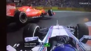 Crash Raikonen and bottas Mexico 2015