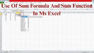 How To Use Sum Formula And Sum Function In Ms Excel (Also Using Shortcut Key)
