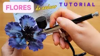 Cómo hacer flores de fondant fáciles| Pintamos con un aerógrafo.