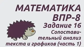 Задание 16 (часть 1) | ВПР-8 2024 Математика | Сопоставительный анализ текста и графиков