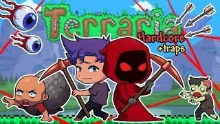 Making a MISTAKE with 100s of Traps in Terraria Hardcore!