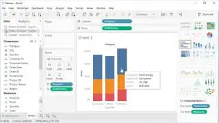 2) Interactive Charts (Tooltips) with Tableau
