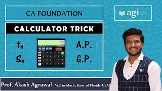 CA Foundation | Calculator trick | Sequences & Series - A.P. & G.P | Business Mathematics |