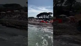 Strand van Pampelonne 🏖️ | juni 2023 | panoramisch uitzicht vanaf Tahiti Beach 🏖️ steiger.