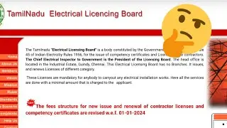 ELECTRICAL LICENCE FEE'S STRUCTURE REVEISED 1-1-2024