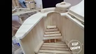 Фитобочка овальная со скосом и джутовым канатом.