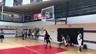 Mosquito playing 1 on 1 with some teens on spring break. Just having fun!