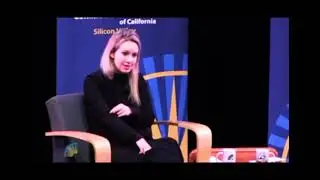 Elizabeth Holmes of Theranos accidentally using her real voice