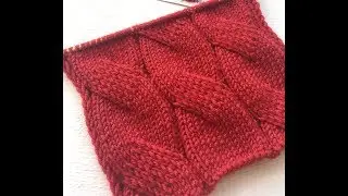 Имитация косы или плоская коса спицами
