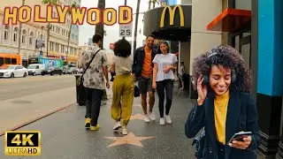 ⭐ Walk Of Fame ⭐ Hollywood Boulevard Walking Tour [4K UHD] - Los Angeles - California