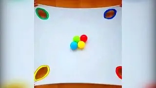 Игра для двоих. Детей или взрослых. "Цветной бильярд". Вытворяшки.