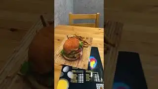Augmented Reality Burger on a Restaurant Menu via an AR QR Code | ar-code.com