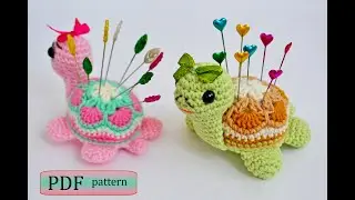 A small turtle. Turtle Needler. Crocheting. The amigurumi pattern.