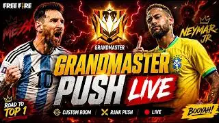 ⚡ GRANDMASTER TOP 1 PUSH! V Badge Lobby 💎 FF LIVE 🔴 Free Fire LIVE!