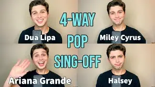 4-WAY POP SING-OFF Vs. MYSELF (Ariana Grande, Dua Lipa, Miley Cyrus, Halsey)