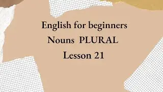 nouns singular and plural #beginnerenglish #nouns #nounsinenglish