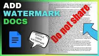 How To Add A Watermark In Google Docs