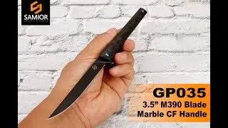 Samior GP035 Slim Folding Pocket Flipper Knife, 3.5