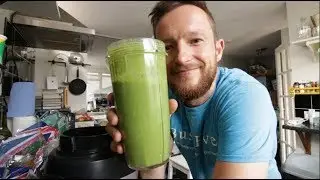 Dinosaur juice! Breakfast smoothie.