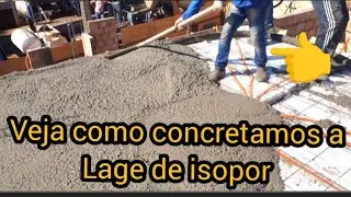 Concretando a lage com com concreto usinado bombeado #concretousinado