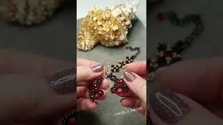 ⚜️Комплект украшений "Кармелита" в технике бисерного плетения#shorts#украшенияизбисера#браслет