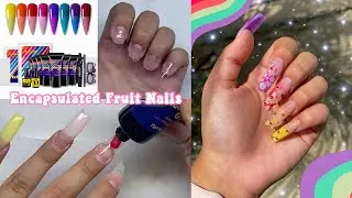 ENCAPSULATED FRUIT SLICE NAILS! USING BURANO COLOR CHANGING POLYGEL KIT | Polygel Nail Tutorial