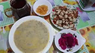 Меню на 2 дня. Грибной суп-пюре. Пирог с печенью.