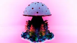 Negative Magic Mushroom Lamp