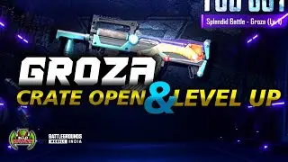 Splendid Battle Groza crate opening and level up on BGMI | Malayalam