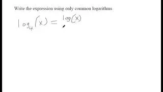 Write the expression using only common logarithms
