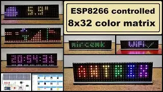 ESP8266 controlled 8x32 matrix WS2812 Leds (Awtrix project)