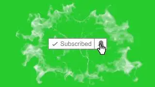 Subscribe green screen button with Bell icon