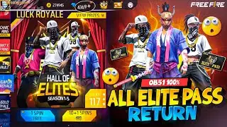 OB51 100% ALL ELITE PASS BUNDLE RETURN | FF New Event Today | Free Fire New Event
