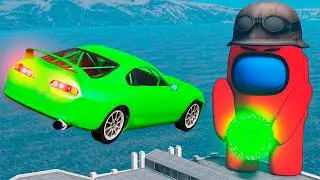 Car VS Portal Trap To Another Universe From Among Us Impostor #3 - BeamNG Drive
