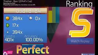 Replay Thaehan - Bwa! Mode on Catch The Beat OSU!! Gameplay || Easy