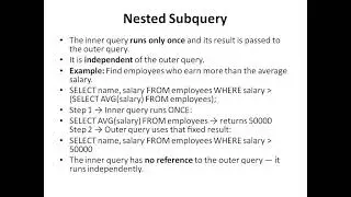 nested sub query vs correlated sub query