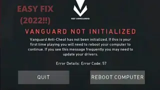How to Fix Valorant Error Code 57 : Vanguard is not initalized (2022)
