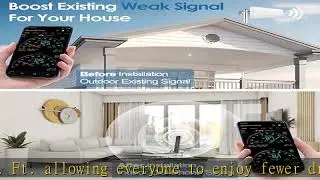 Amazboost A1 Cell Phone Booster for Home -Up to 2,500 sq ft,Cell Phone Signal Booster Kit,All U.S.