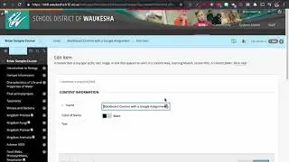 Linking From Blackboard Directly to Google Classroom Assignments