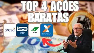 TOP 4 AÇÕES BARATAS QUE PAGAM DIVIDENDOS! CUSTANDO MENOS DE 20 REAIS! TRPL4 TAEE11 KLBN4 CXSE3