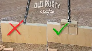 How to drill a dowel hole propertly? Making easy Dowel jigs.