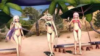 【MMD】Step | IA Bikini feat. Haku and Luka