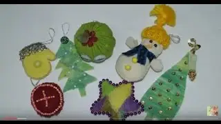 Елочные Игрушки из Фетра  / ПОДЕЛКИ на НОВЫЙ ГОД!