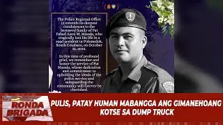 Pulis, patay human mabangga ang gimanehoang kotse sa dump truck
