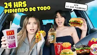 PIDIENDO LO MISMO DE LA PERSONA DE EN FRENTE POR 24 HORAS CON LAURA MEJIA 🍔🍟🍦 | Claudipia
