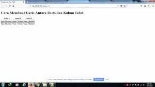 Tutorial Tabel HTML Part 5 Cara Membuat Garis Antara Baris dan Kolom Tabel (atribut rules)