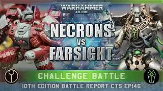 Farsight T'au Empire vs Necrons Warhammer 40K Battle Report 10th Edition 2000pts