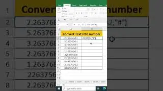 How Convert text to number with text formula in excel || 