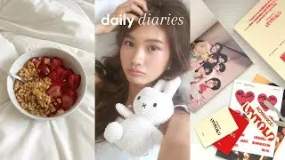 ✧˖ daily diaries 🍓🗝️ | lazy everyday makeup, enhypen album unboxing, jollibee mukbang